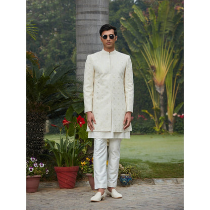 Bohame Ahim - Chikankari Achkan Kurta (Set of 3)