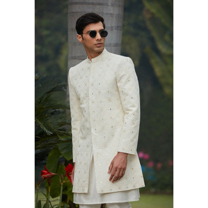 Bohame Ahim - Chikankari Achkan Kurta (Set of 3)