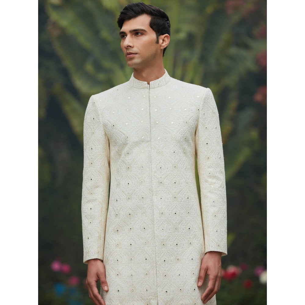 Bohame Ahim - Chikankari Achkan Kurta (Set of 3)