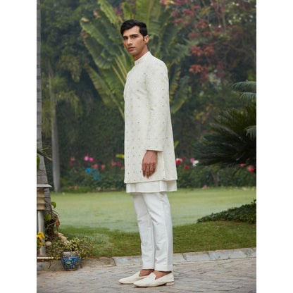 Bohame Ahim - Chikankari Achkan Kurta (Set of 3)