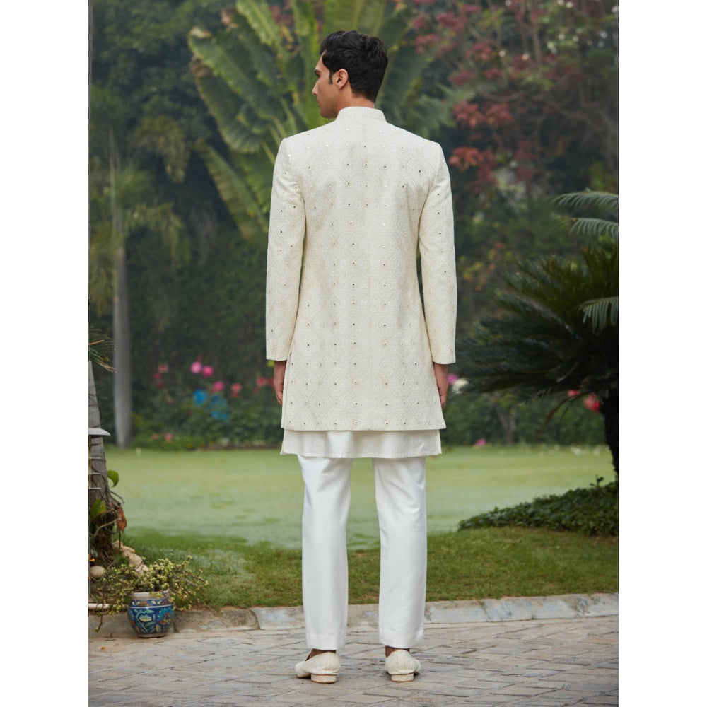 Bohame Ahim - Chikankari Achkan Kurta (Set of 3)