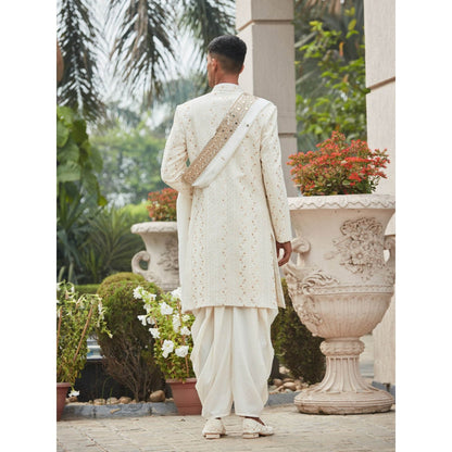 Bohame Rudra - Chikankari Achkan Kurta (Set of 4)