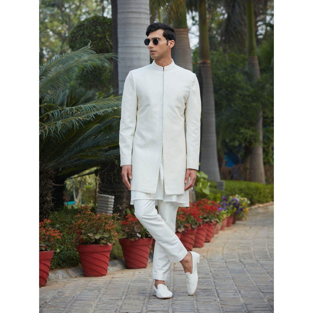 Bohame Raksa - Chikankari Achkan Kurta (Set of 3)