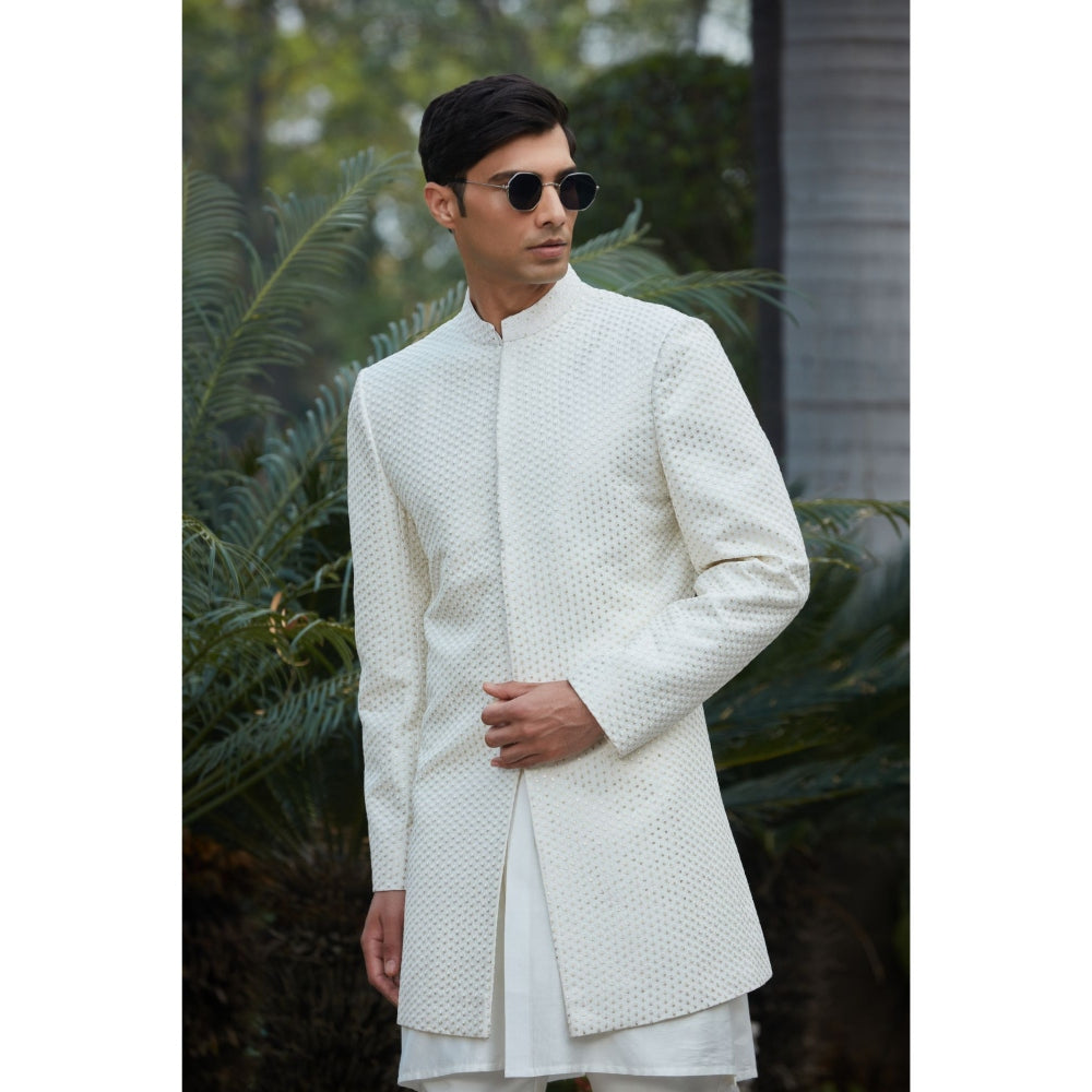 Bohame Raksa - Chikankari Achkan Kurta (Set of 3)