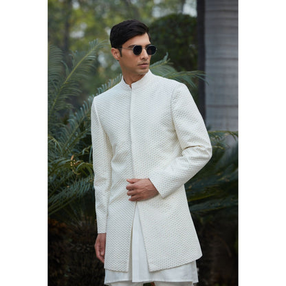 Bohame Raksa - Chikankari Achkan Kurta (Set of 3)