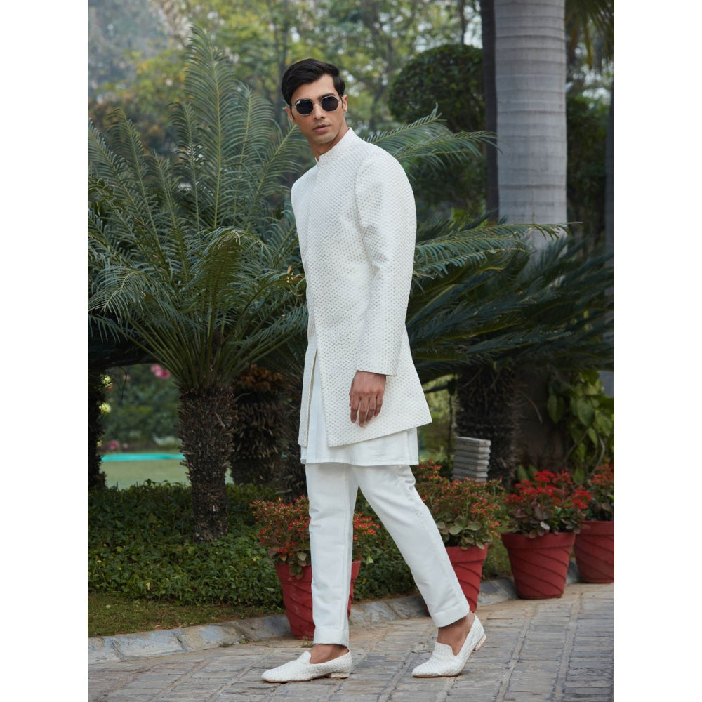 Bohame Raksa - Chikankari Achkan Kurta (Set of 3)