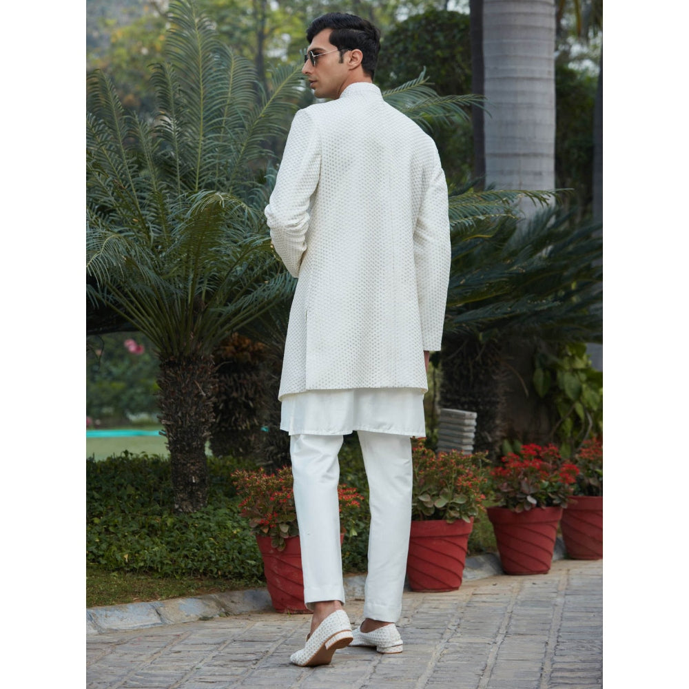 Bohame Raksa - Chikankari Achkan Kurta (Set of 3)