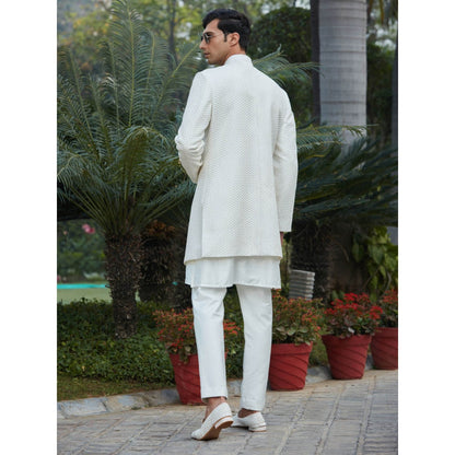 Bohame Raksa - Chikankari Achkan Kurta (Set of 3)