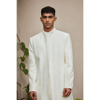Bohame Sahirah - Chikankari Open Kurta (Set of 3)