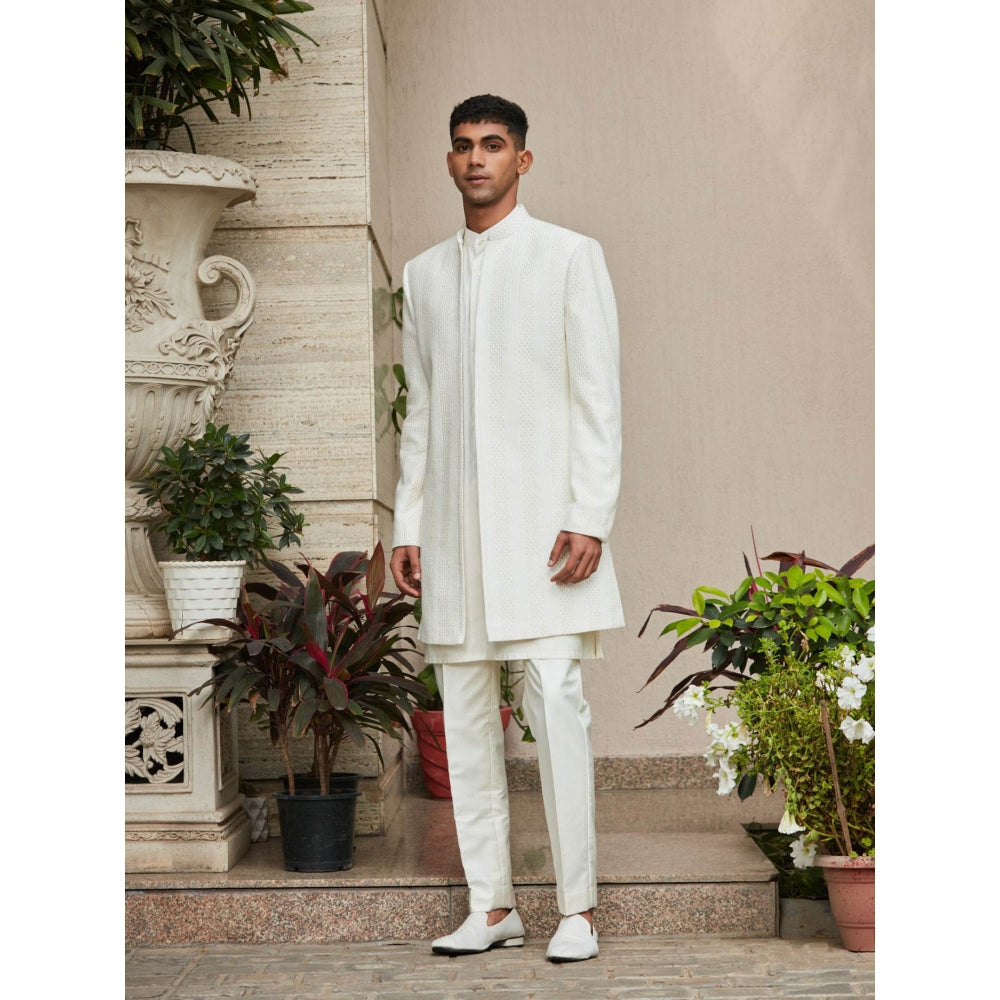 Bohame Sahirah - Chikankari Open Kurta (Set of 3)