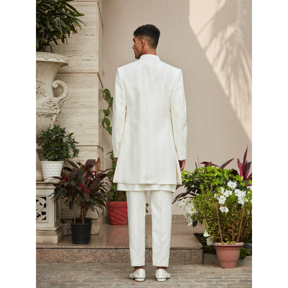 Bohame Sahirah - Chikankari Open Kurta (Set of 3)