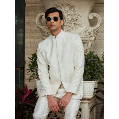 Bohame Parvana - Chikankari Bandhgala Kurta (Set of 3)