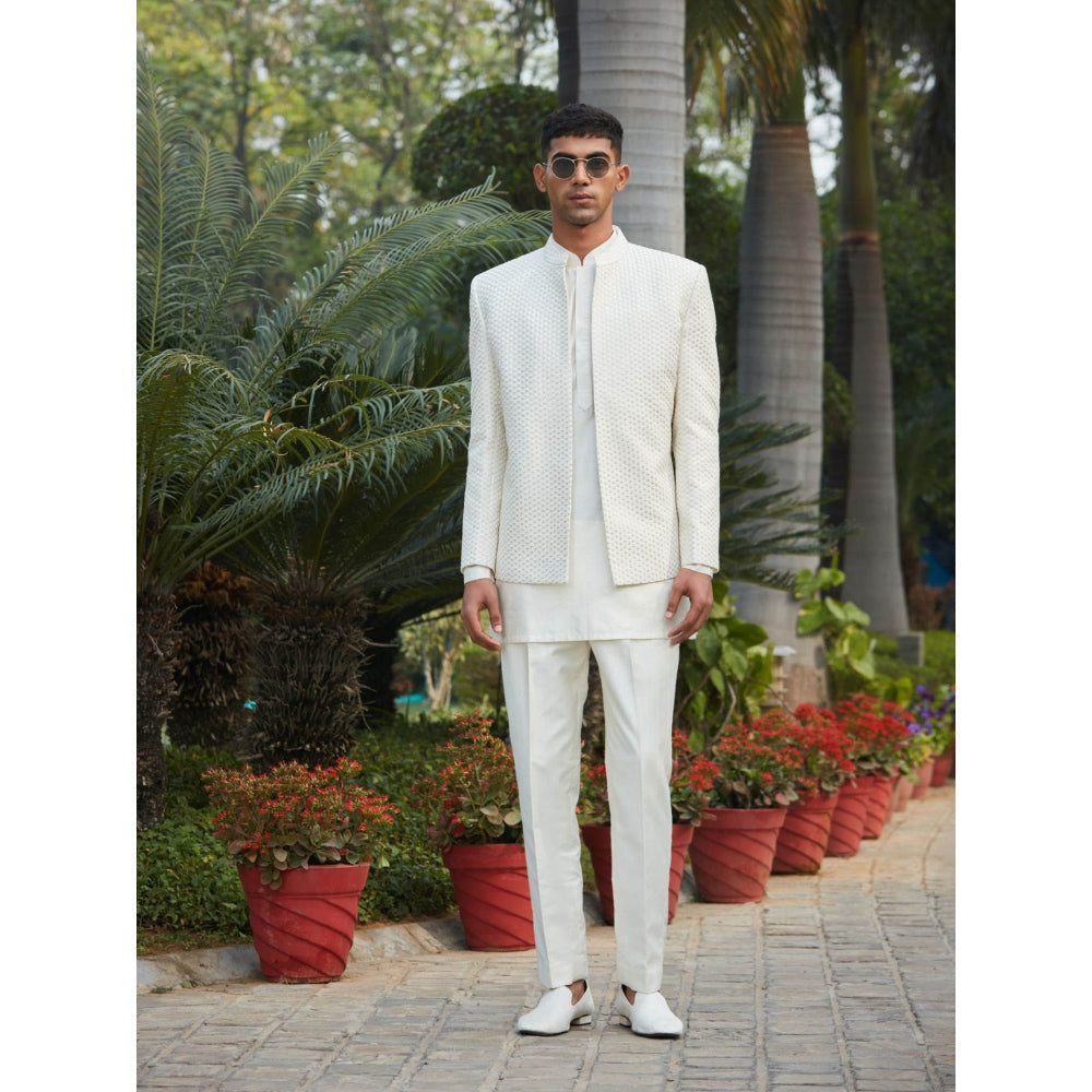 Bohame Nirvana - Chikankari Open Kurta (Set of 3)