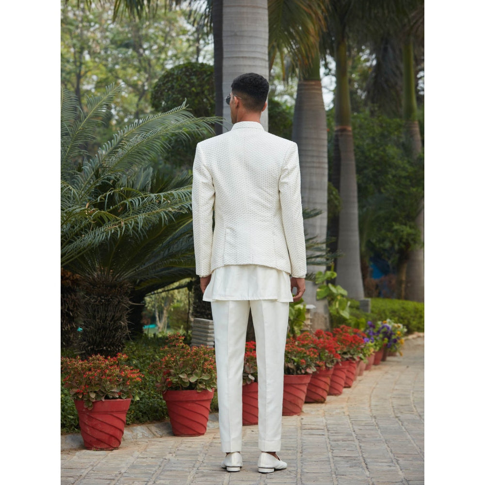 Bohame Nirvana - Chikankari Open Kurta (Set of 3)