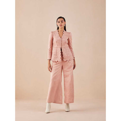 CHANDRIMA Pink Flared Pants