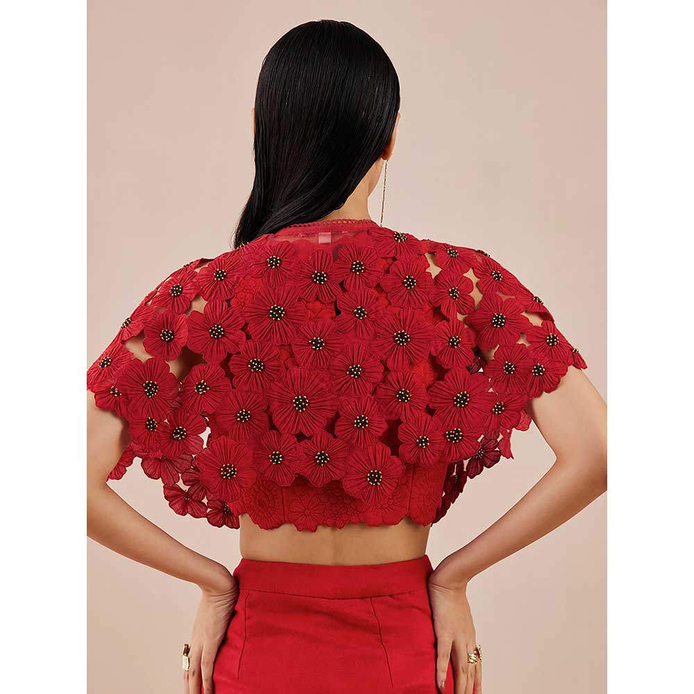 CHANDRIMA Red Poppy Cape