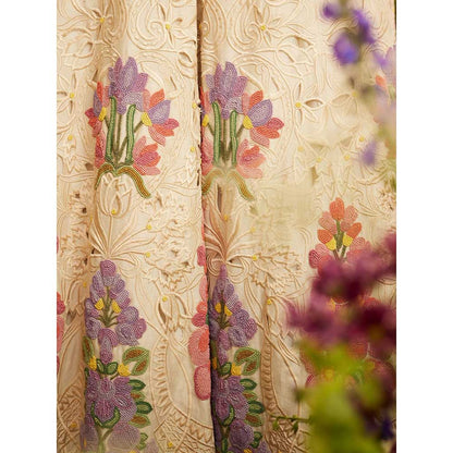 CHANDRIMA Ivory Cutwork & Beadwork Lehenga