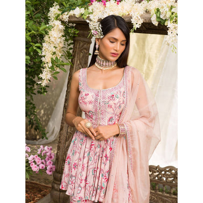 Chhavvi Aggarwal Pink Sharara Set (Set of 3)