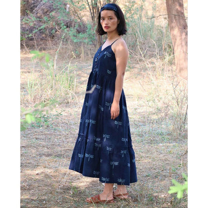 Chidiyaa Blue Cotton Dress