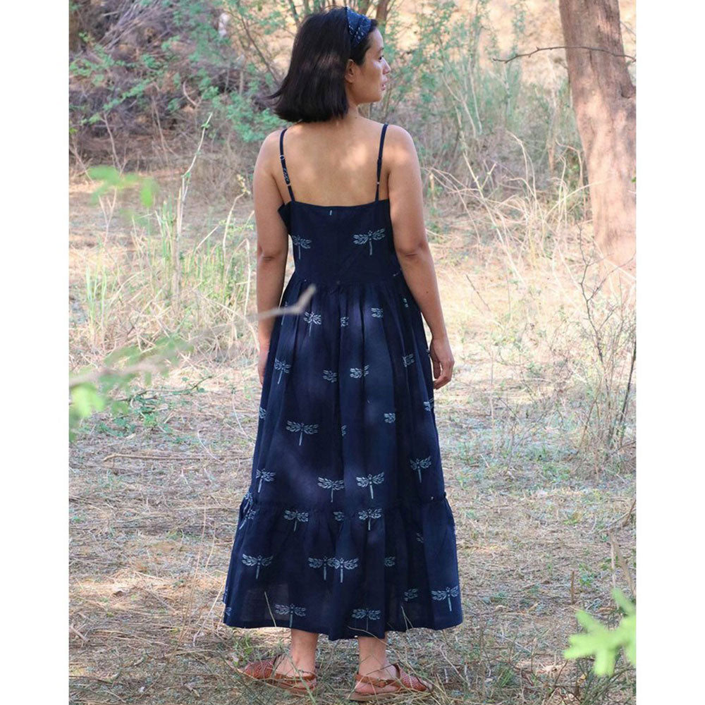 Chidiyaa Blue Cotton Dress