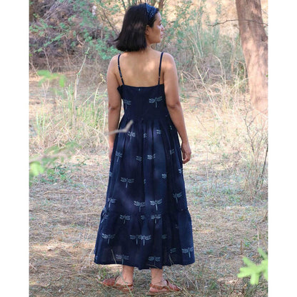 Chidiyaa Blue Cotton Dress
