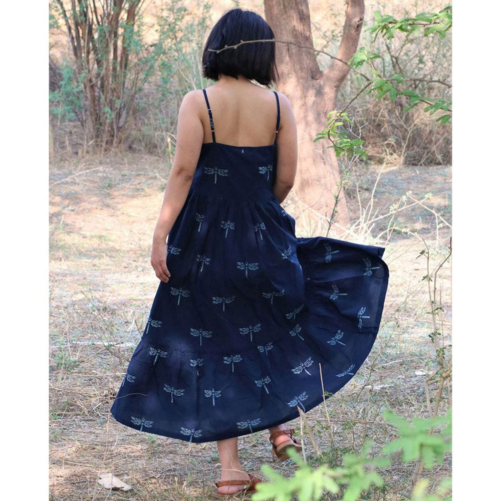 Chidiyaa Blue Cotton Dress