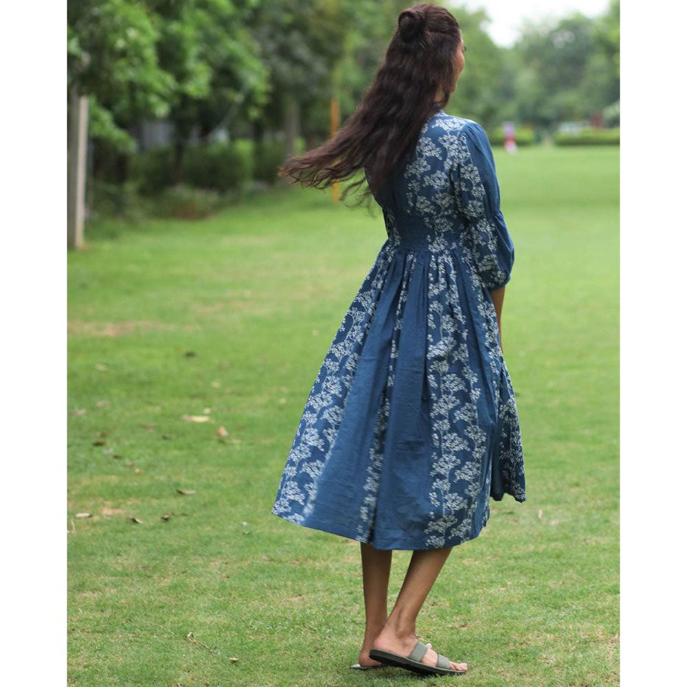 Chidiyaa Blue Cotton Dress