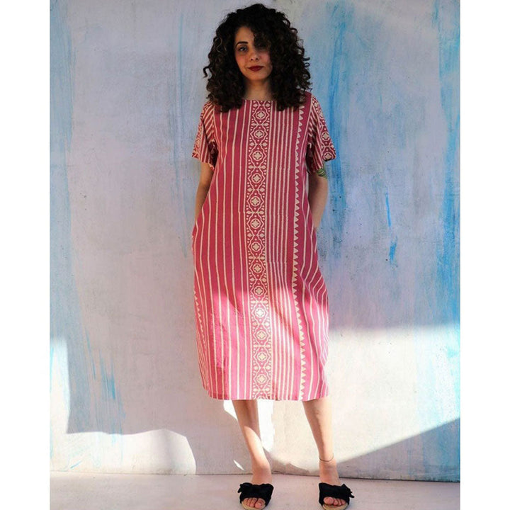 Chidiyaa Pink Cotton Dress