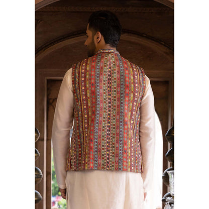 Chhavvi Aggarwal Men Multicolor Printed Bundi