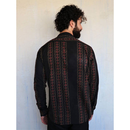 Chidiyaa Black Red Block Printed Shirt