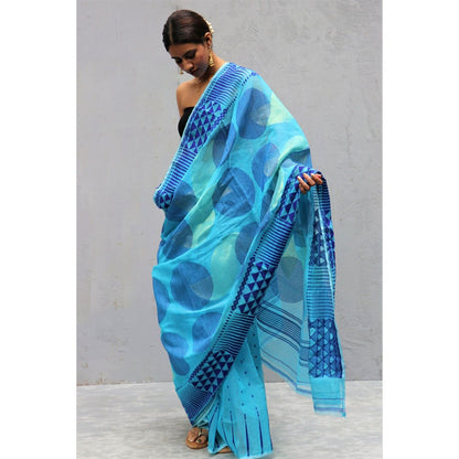 Chidiyaa Aasmaani Mohi Saree with Unstitched Blouse