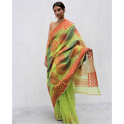 Chidiyaa Zaima Mohi Saree with Unstitched Blouse