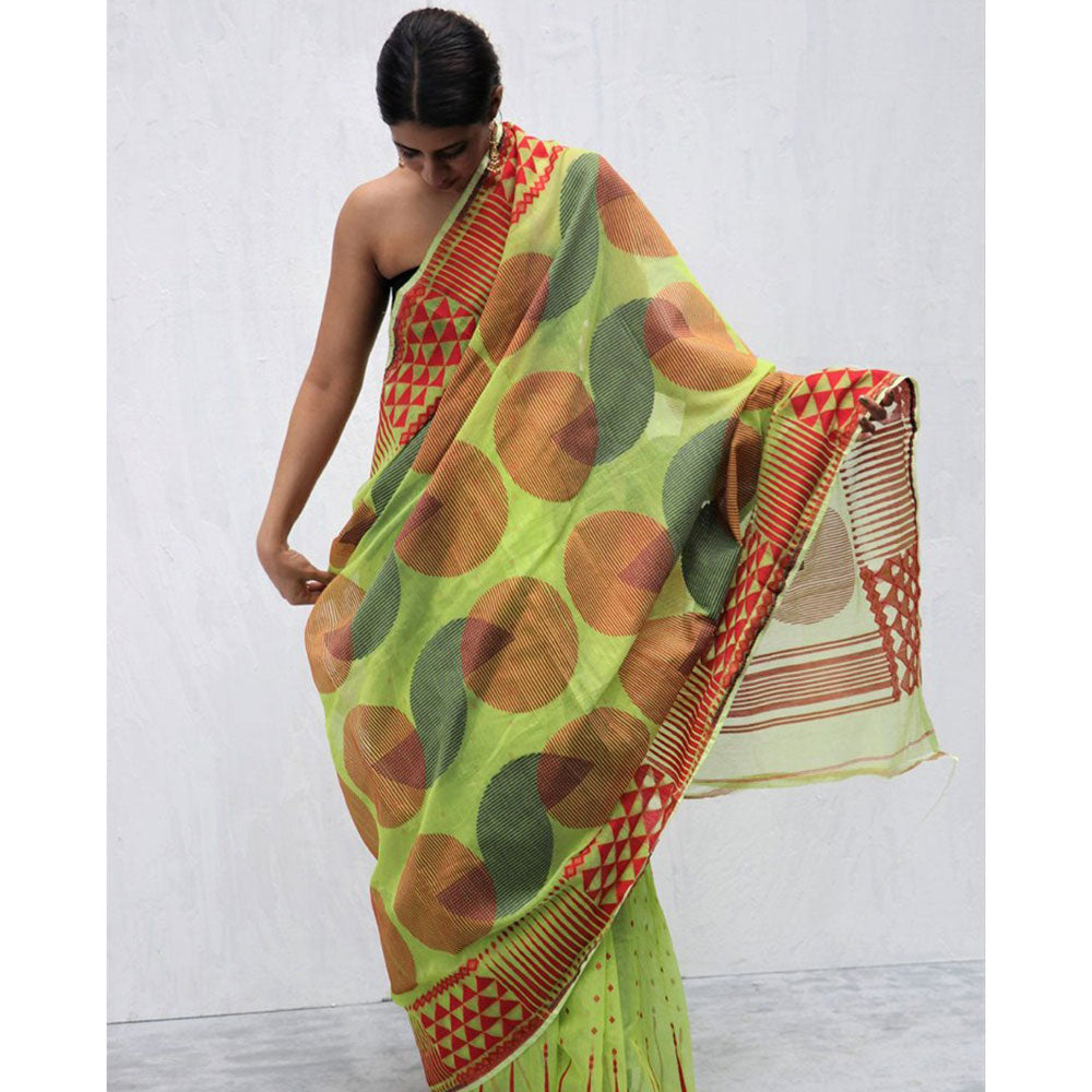 Chidiyaa Zaima Mohi Saree with Unstitched Blouse