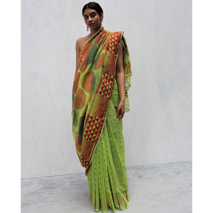 Chidiyaa Zaima Mohi Saree with Unstitched Blouse