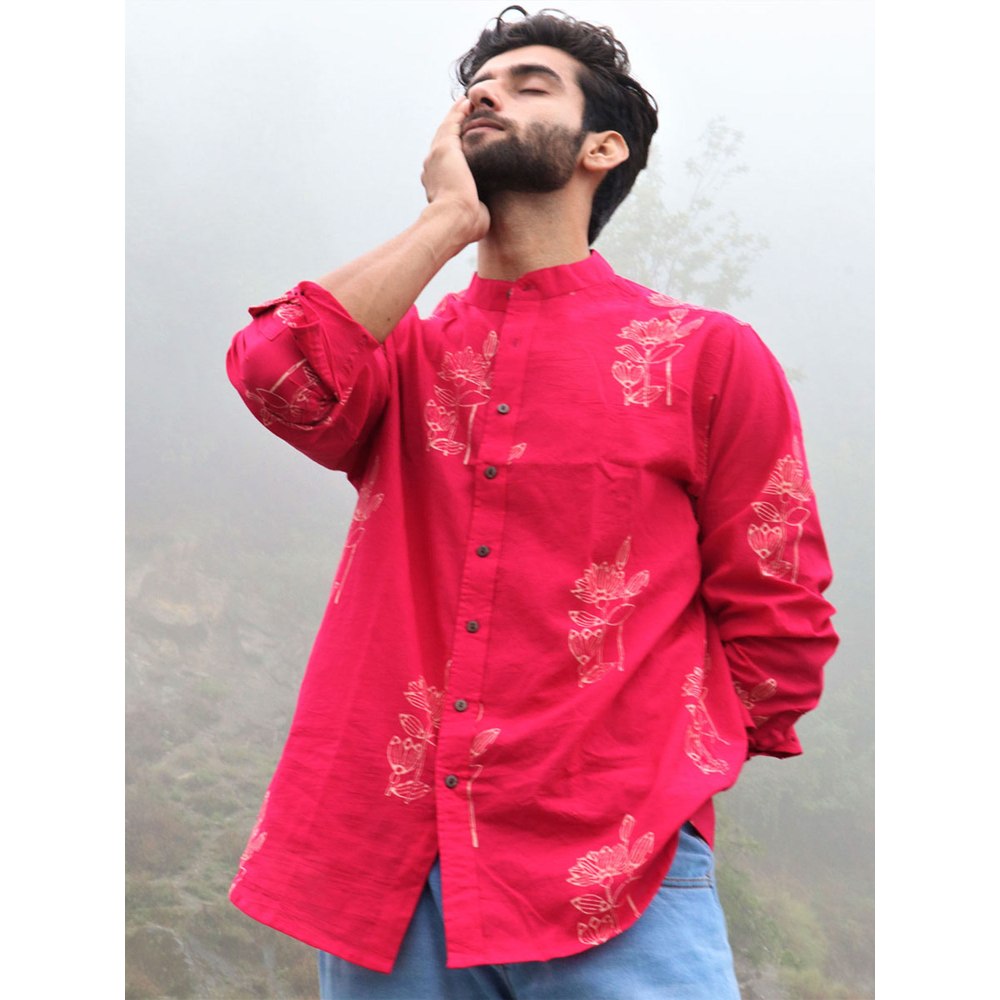 Chidiyaa Rani Floral Block Printed Cotton Shirt