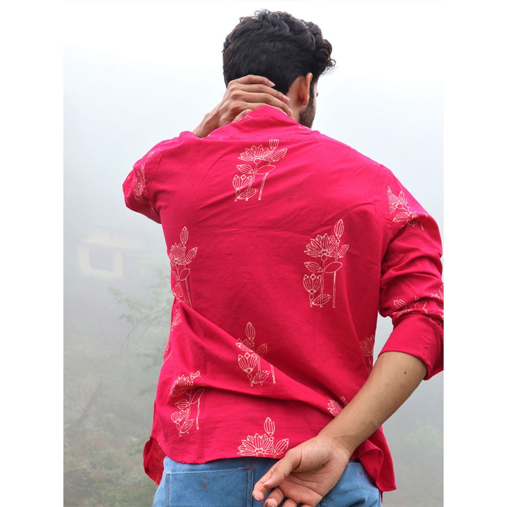 Chidiyaa Rani Floral Block Printed Cotton Shirt