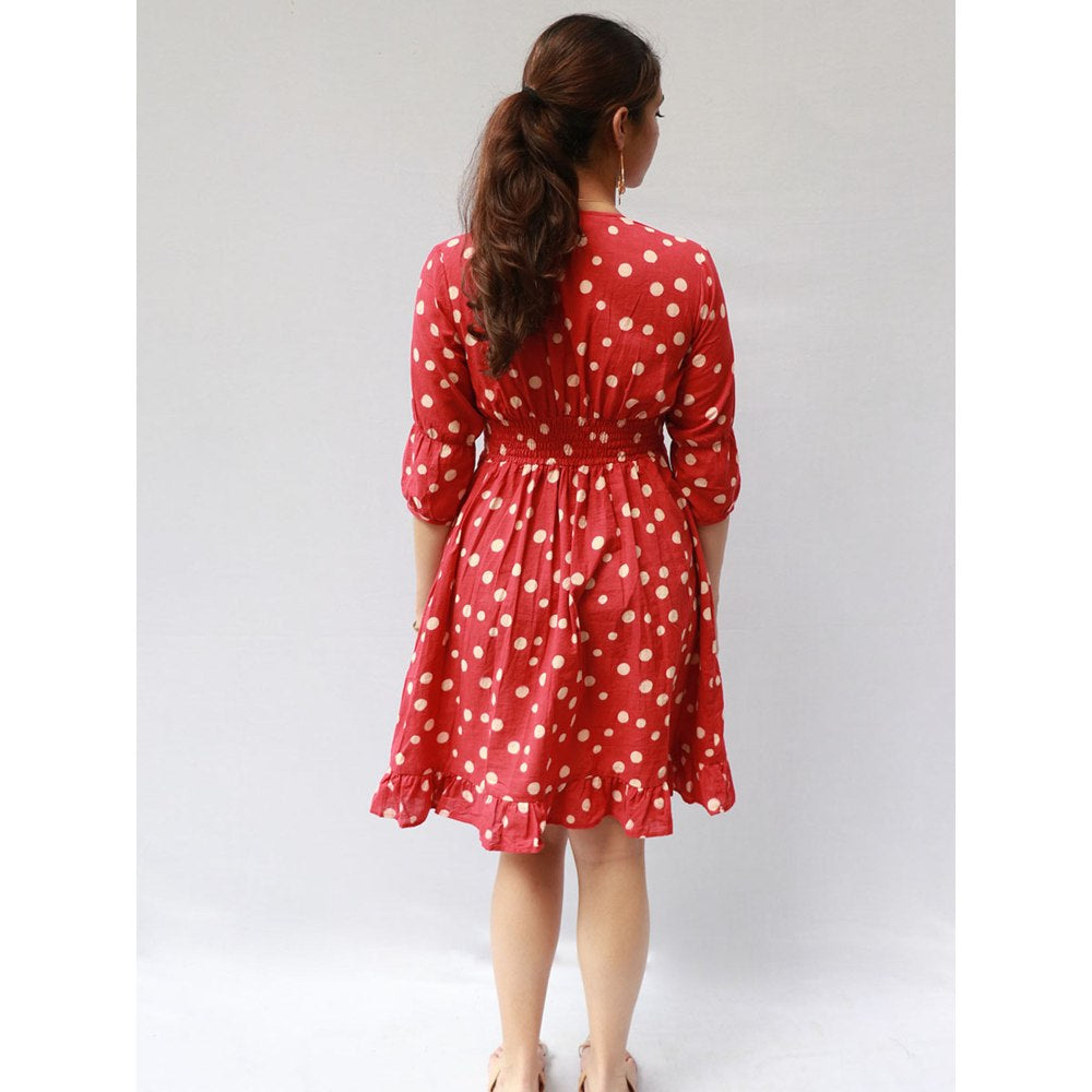 Chidiyaa Lilou Cotton Dress - Polka