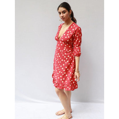 Chidiyaa Lilou Cotton Dress - Polka