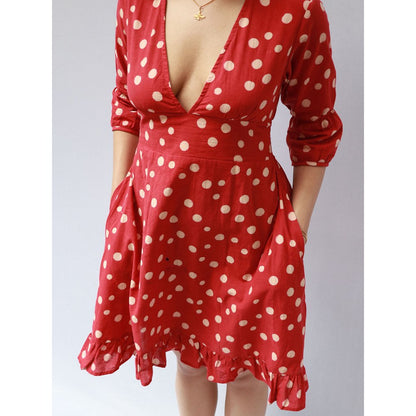 Chidiyaa Lilou Cotton Dress - Polka