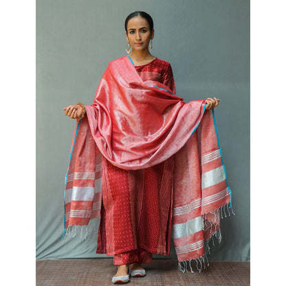 Chidiyaa Gurkiran Handwoven Cotton Zari Dupatta Saahiba