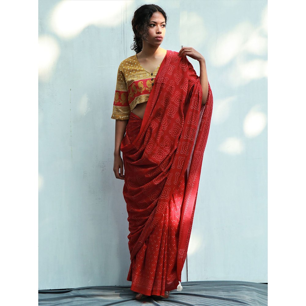 Chidiyaa Colossus Cotton Saree Fmtm with Unstitched Blouse