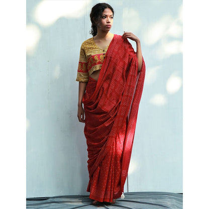 Chidiyaa Colossus Cotton Saree Fmtm with Unstitched Blouse