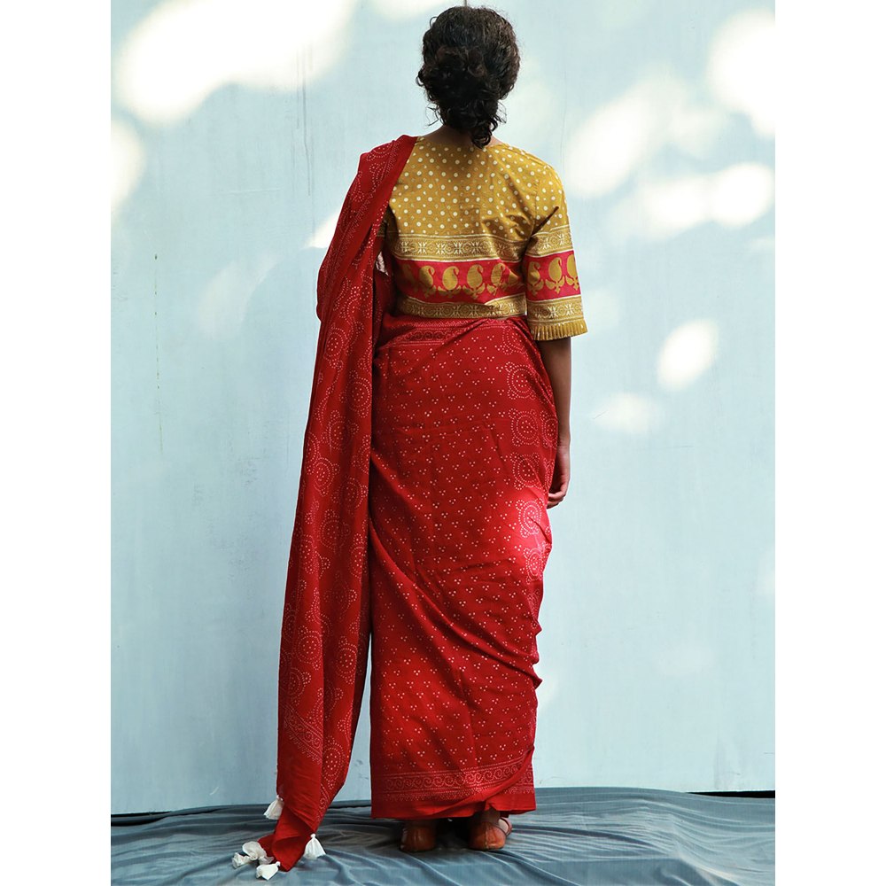Chidiyaa Colossus Cotton Saree Fmtm with Unstitched Blouse