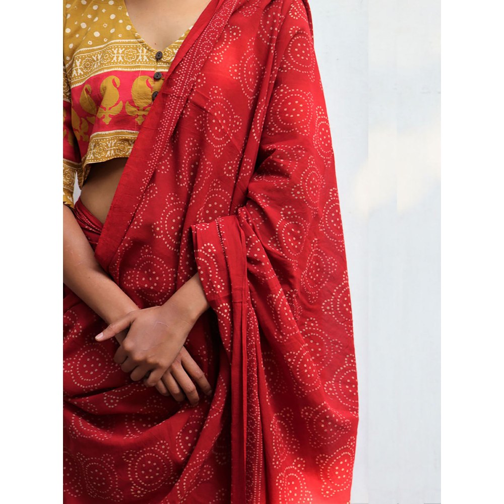 Chidiyaa Colossus Cotton Saree Fmtm with Unstitched Blouse
