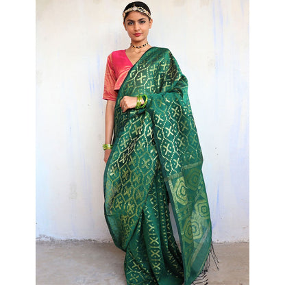 Chidiyaa Jhansi Jamdani Saree Shringaar with Unstitched Blouse