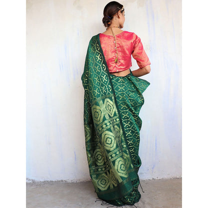 Chidiyaa Jhansi Jamdani Saree Shringaar with Unstitched Blouse