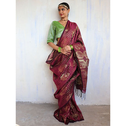 Chidiyaa Tulasi Jamdani Saree Shringaar with Unstitched Blouse