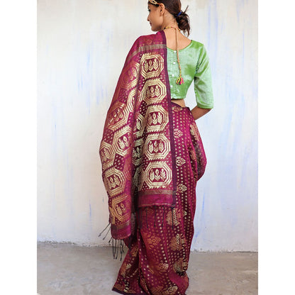Chidiyaa Tulasi Jamdani Saree Shringaar with Unstitched Blouse