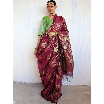 Chidiyaa Tulasi Jamdani Saree Shringaar with Unstitched Blouse