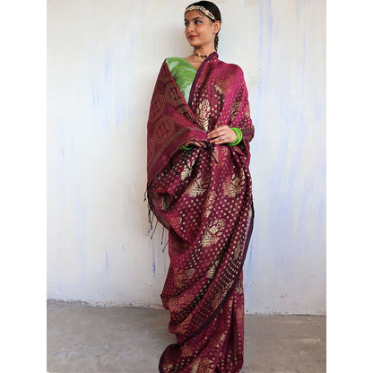 Chidiyaa Tulasi Jamdani Saree Shringaar with Unstitched Blouse